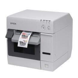 Epson ColorWorks C3400, Etikettendrucker, Cutter, Ethernet, weiß