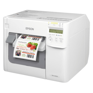 Epson ColorWorks C3500, Cutter, Disp., USB, Ethernet, NiceLabel, weiß