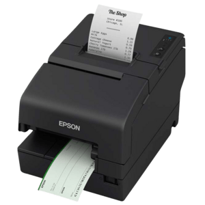 Epson TM-H6000VI, Cutter, MICR, USB, poweredUSB, Ethernet, OPOS, ePOS, schwarz