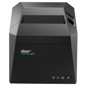 Star TSP143IV-UE SK, Linerless, CloudPRNT, 8 Punkte/mm (203dpi), Cutter, linerless, LTS, USB, Ethernet, Kit, grau