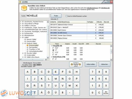 LS-POS Modul Touch-Bedienung